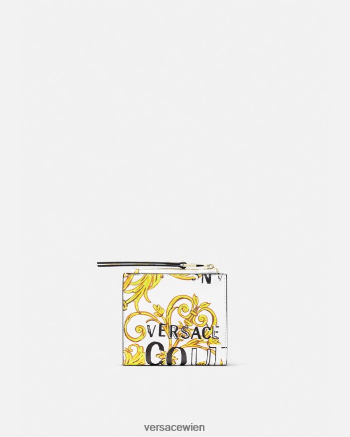 Gold und Weiß Geldbörse mit Logo Couture1 Versace Frauen Zubehör 8N4XJD2344