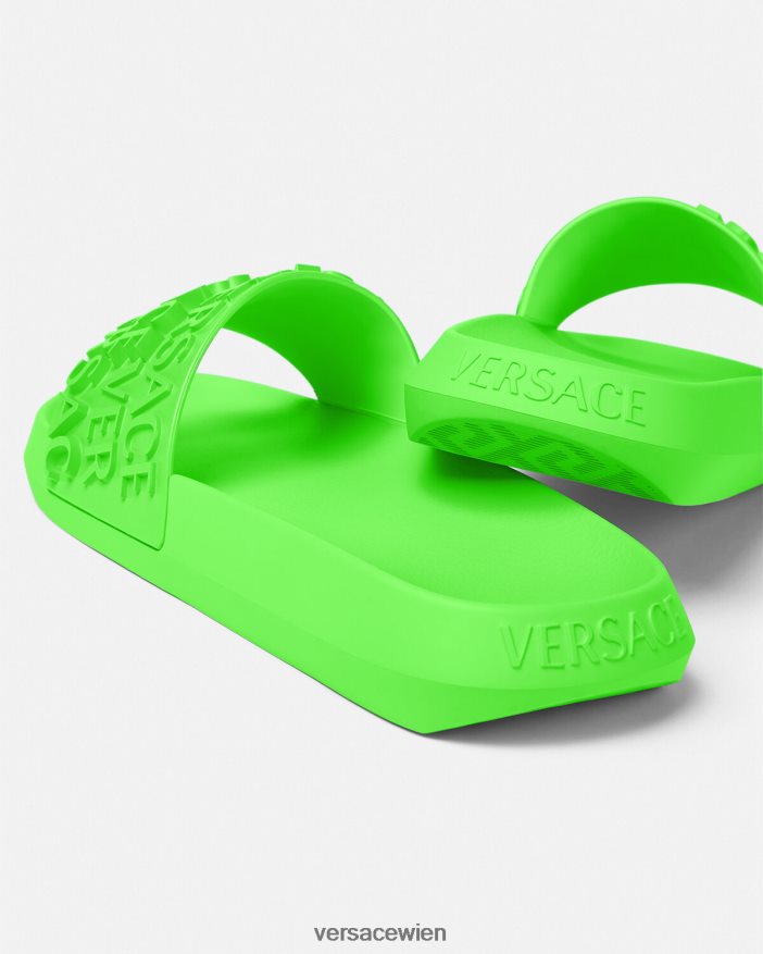 Grün Allover-Slider Versace Männer Schuh 8N4XJD1597
