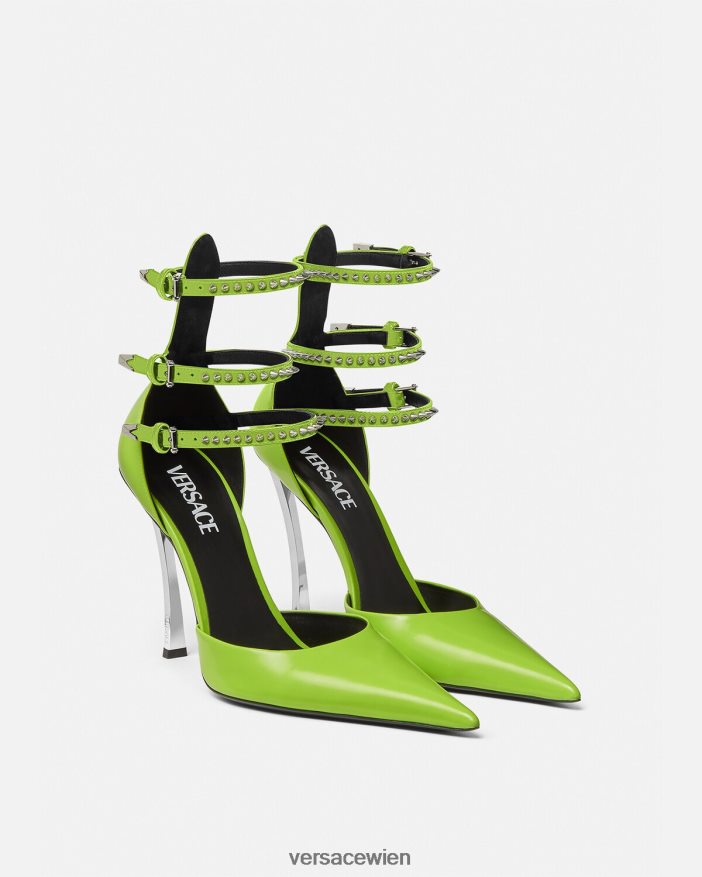 Grün Punktpumpen mit Spikes Versace Frauen Schuh 8N4XJD401