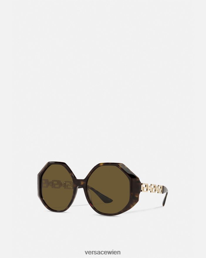 Havanna Greca-Sonnenbrille mit zusätzlicher Passform Versace Frauen Zubehör 8N4XJD686