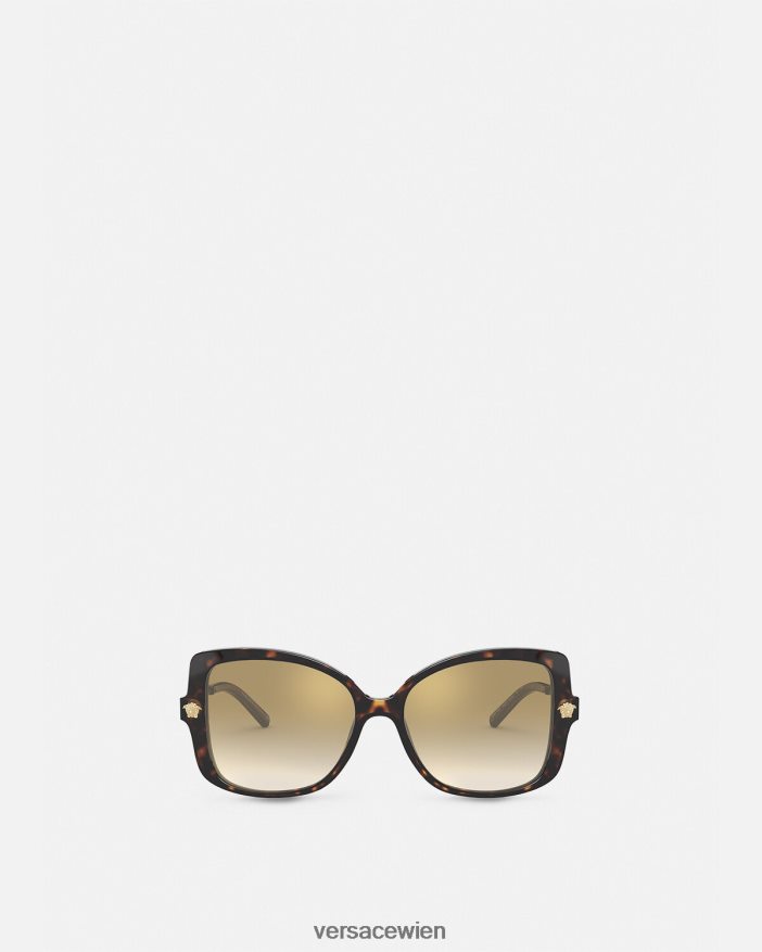 Havanna Medusa Pop Chic Sonnenbrille mit zusätzlicher Passform Versace Frauen Zubehör 8N4XJD687