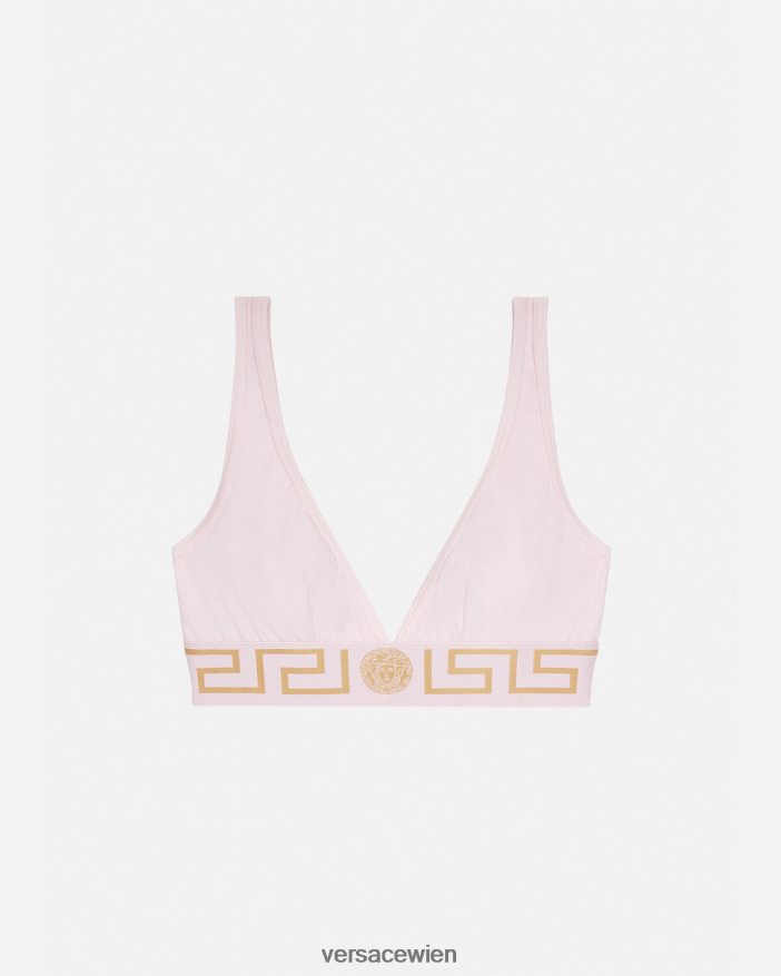 Hell-Pink Bralette mit Greca-Bordüre Versace Frauen Unterwäsche und Strandbekleidung 8N4XJD1047
