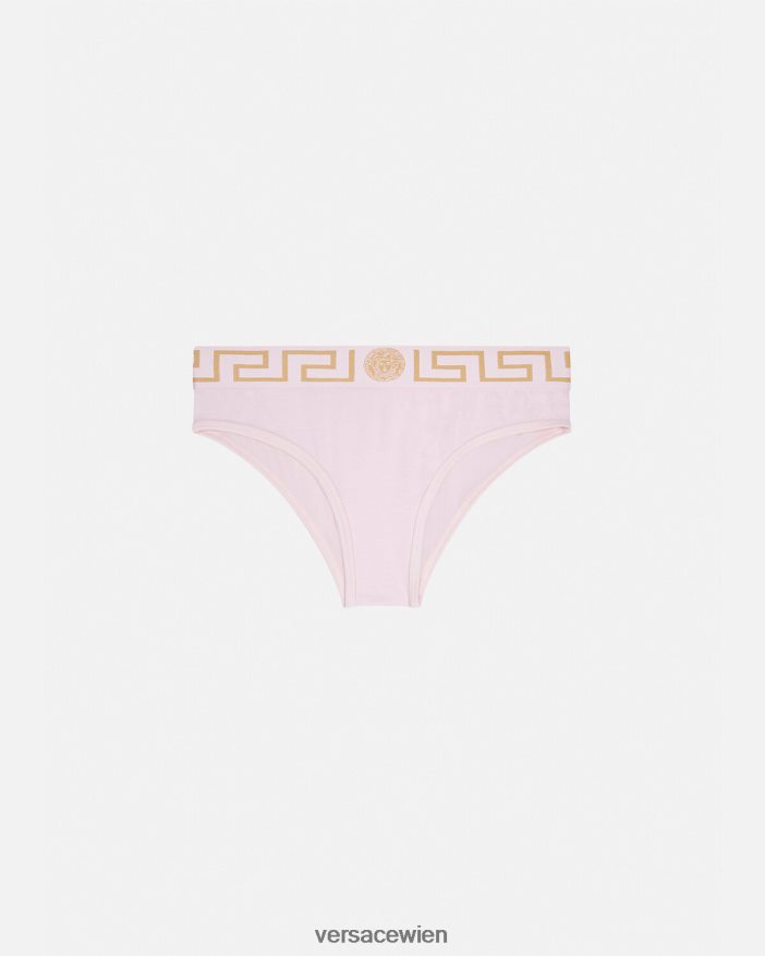 Hell-Pink Slip mit Greca-Bordüre Versace Frauen Unterwäsche und Strandbekleidung 8N4XJD1059