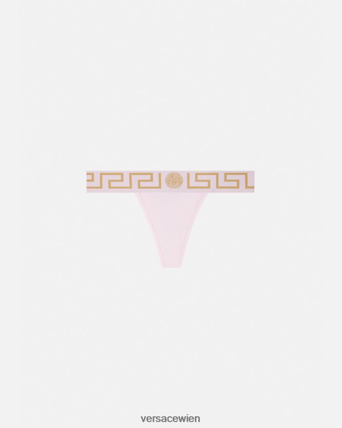 Hell-Pink Tanga mit Greca-Bordüre Versace Frauen Unterwäsche und Strandbekleidung 8N4XJD1052