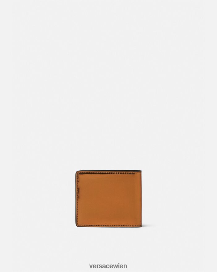 Karamell Bifold-Geldbörse aus Lackleder mit Medusa-Biggie-Motiv Versace Männer Zubehör 8N4XJD1649