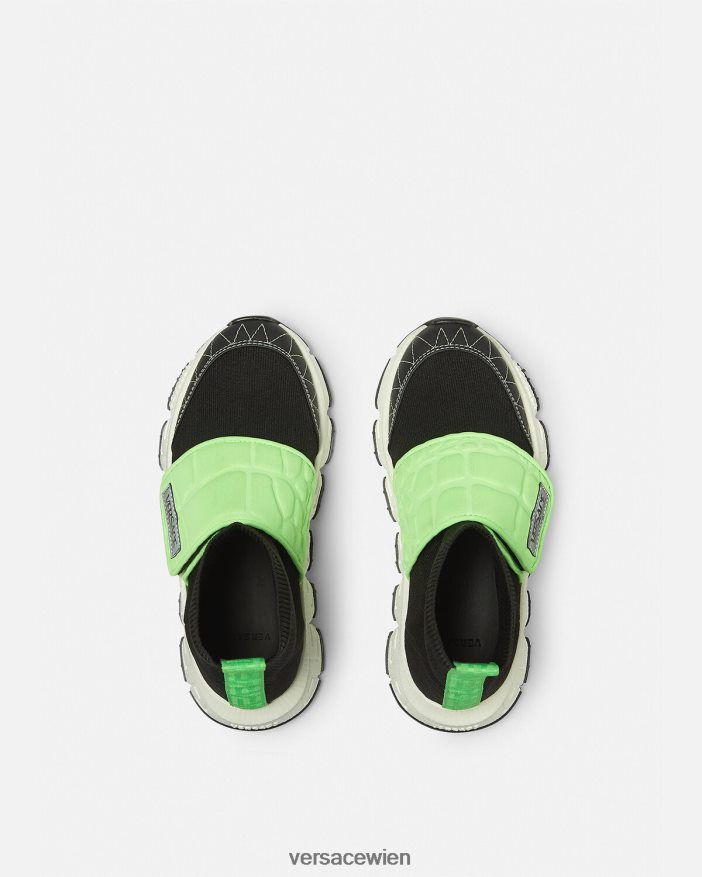 Mint  Schwarz Upcycle-Trigreca-Sneaker Versace Kinder Schuh 8N4XJD2053