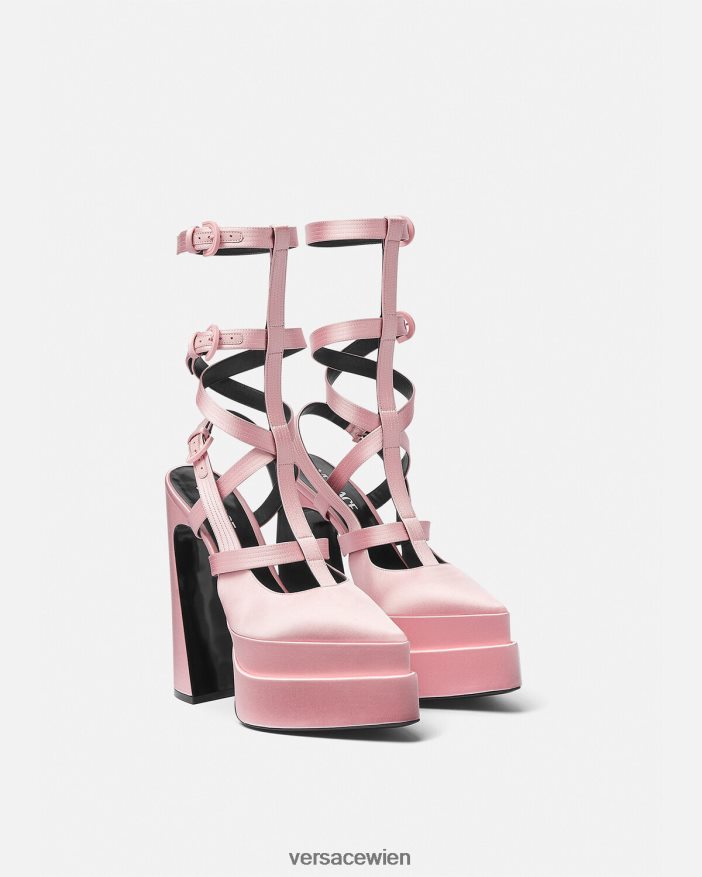 Rosa Aevitas-Plattformpumpen mit spitzem Käfig Versace Frauen Schuh 8N4XJD405