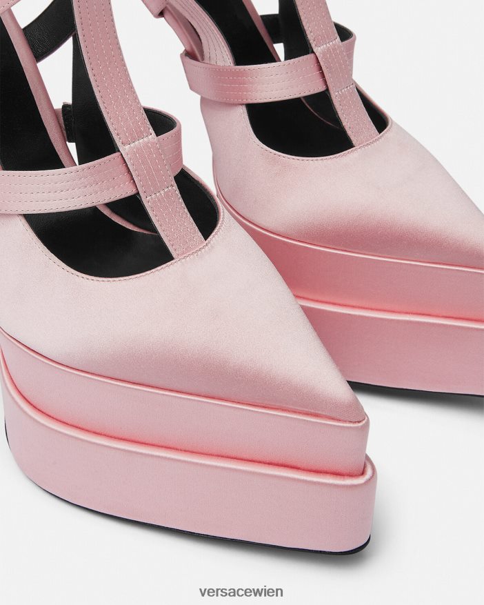 Rosa Aevitas-Plattformpumpen mit spitzem Käfig Versace Frauen Schuh 8N4XJD405