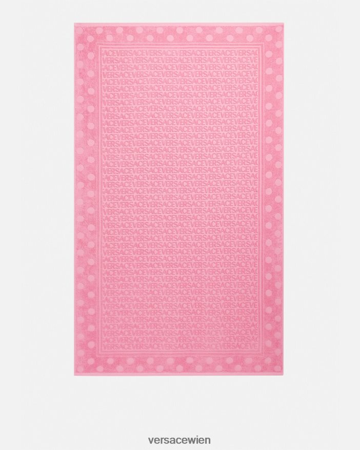 Rosa Allover-Badetuch mit Punkten Versace Frauen Unterwäsche und Strandbekleidung 8N4XJD1196