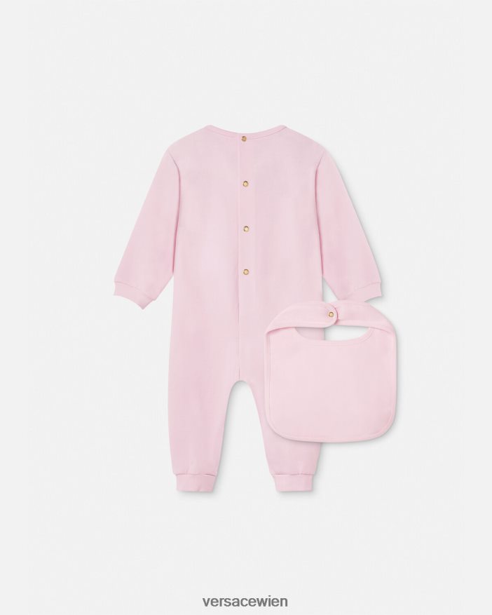 Rosa Donatella Chain Baby-Schlafanzug-Set Versace Kinder Kleidung 8N4XJD1830