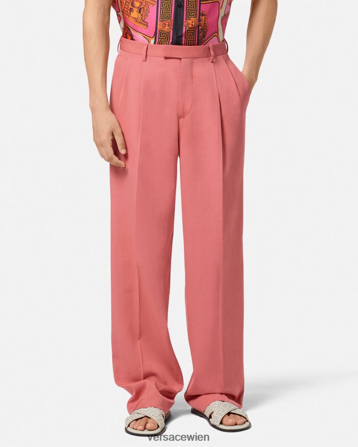 Rosa Formelle Hose mit weitem Bein Versace Männer Kleidung 8N4XJD1274