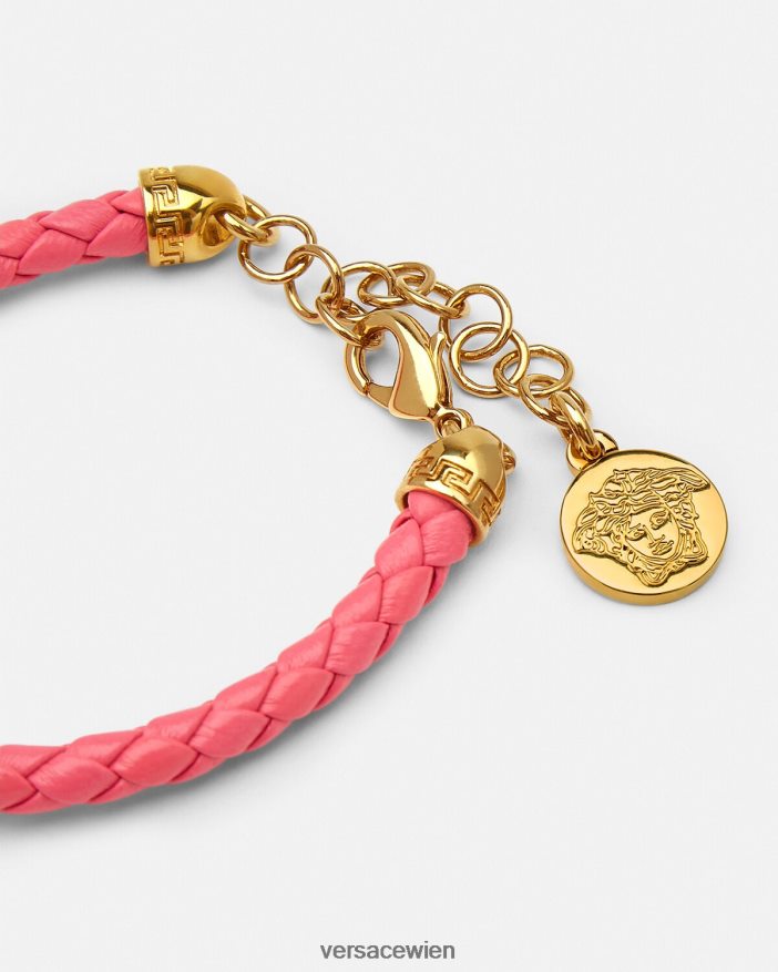 Rosa Galaxie-Lederarmband Versace Frauen Zubehör 8N4XJD842