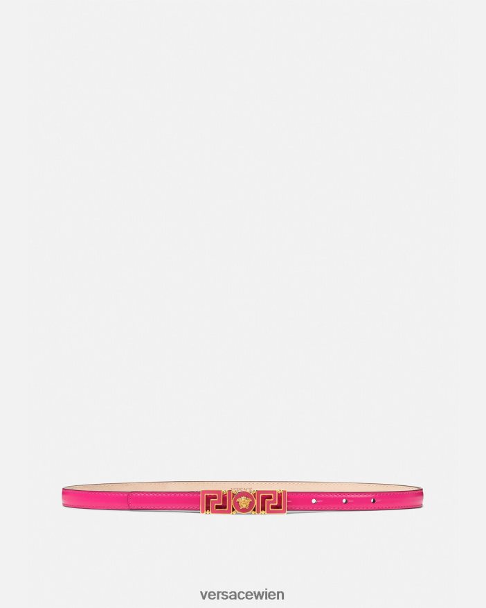 Rosa Greca-Göttin dünner Ledergürtel Versace Frauen Zubehör 8N4XJD543
