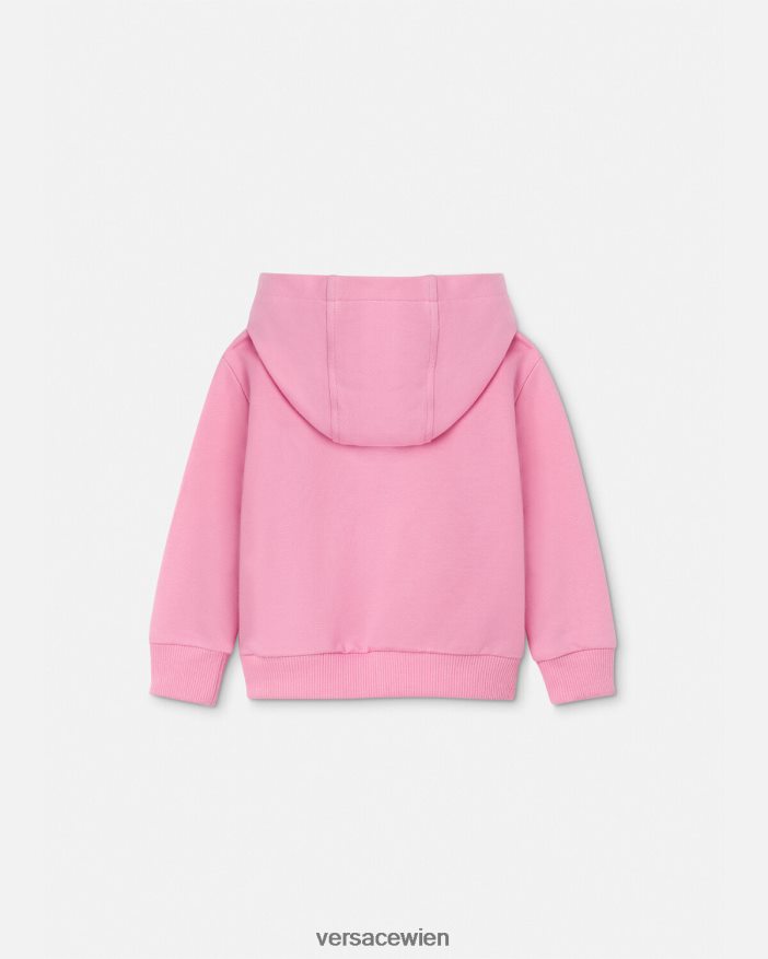 Rosa Kapuzenpullover für Babys mit Sicherheitsnadel Versace Kinder Kleidung 8N4XJD1919