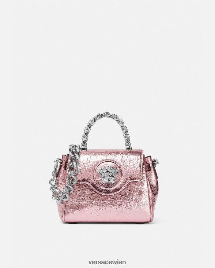 Rosa Kleine Handtasche „La Medusa“ in Metallic-Optik Versace Frauen Taschen 8N4XJD303