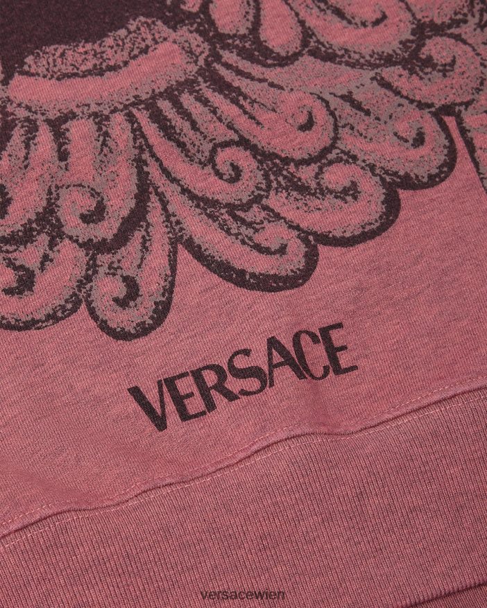 Rosa La Maschera Kapuzenpullover Versace Männer Kleidung 8N4XJD1416