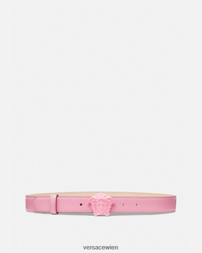 Rosa La Medusa-Ledergürtel Versace Frauen Zubehör 8N4XJD527