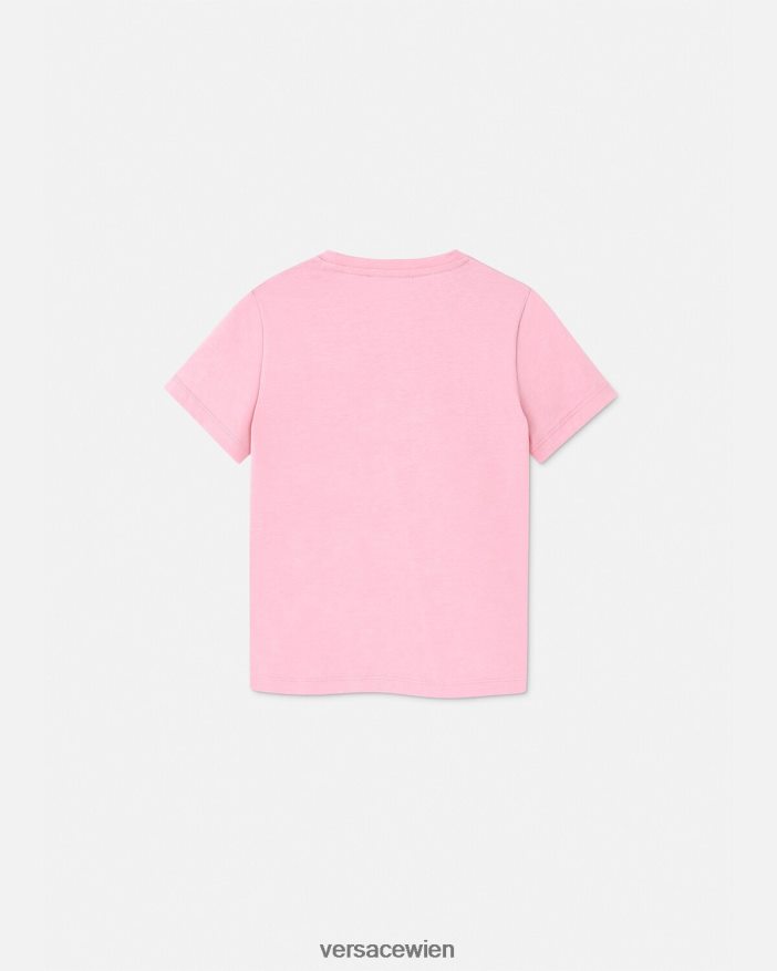 Rosa Logo-T-Shirt Versace Kinder Kleidung 8N4XJD2011