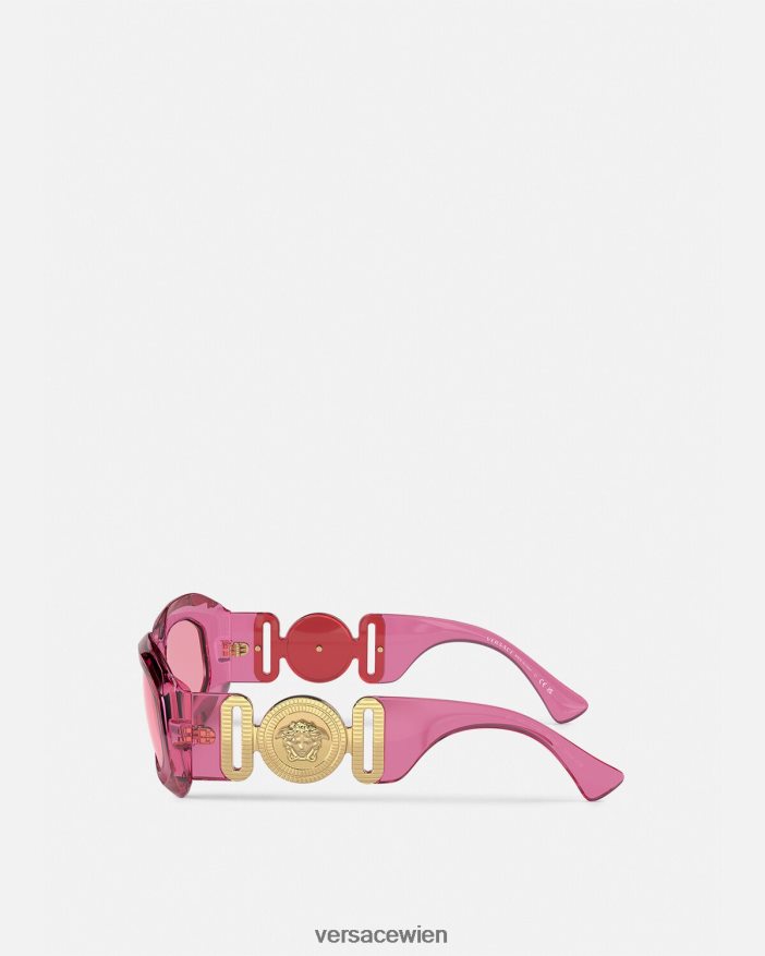 Rosa Maxi-Medusa-Biggie-Sonnenbrille Versace Frauen Zubehör 8N4XJD638