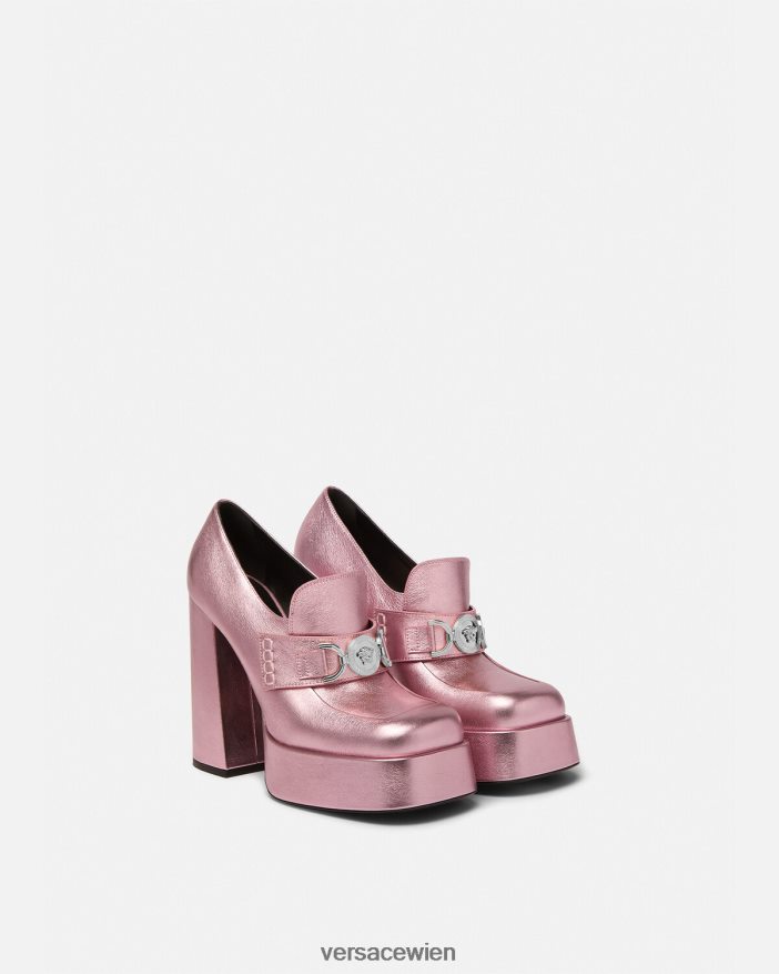Rosa Medusa \95 Metallic-Plateaupumps Versace Frauen Schuh 8N4XJD484