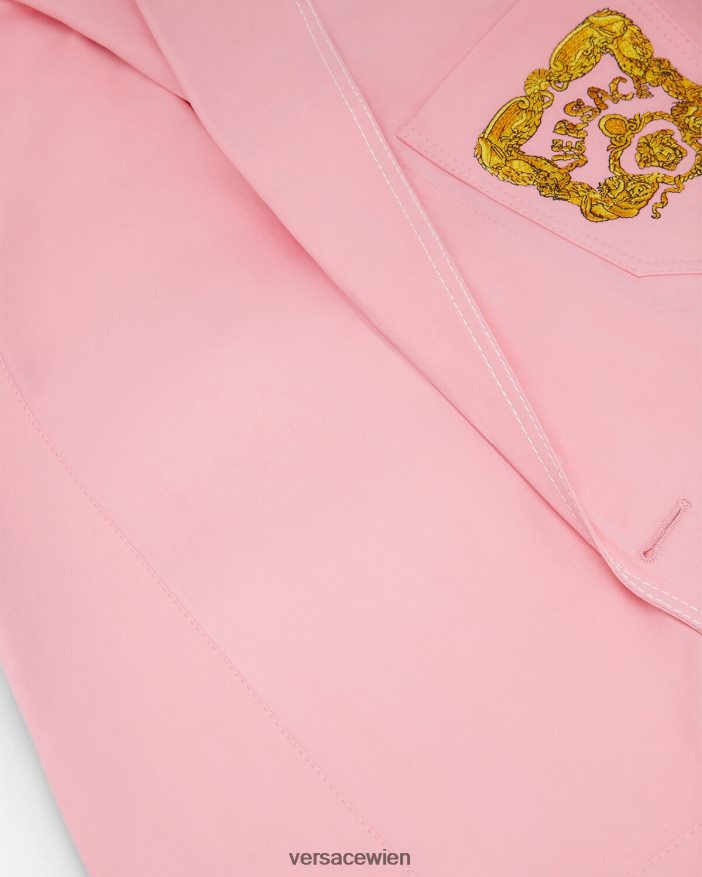 Rosa Muschel-Barock-Blazer Versace Männer Kleidung 8N4XJD1268