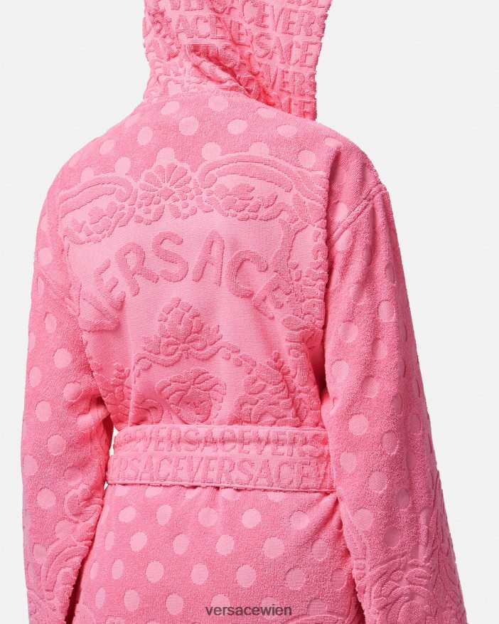 Rosa Muschel-Barock-Kurzbademantel Versace Frauen Unterwäsche und Strandbekleidung 8N4XJD1081