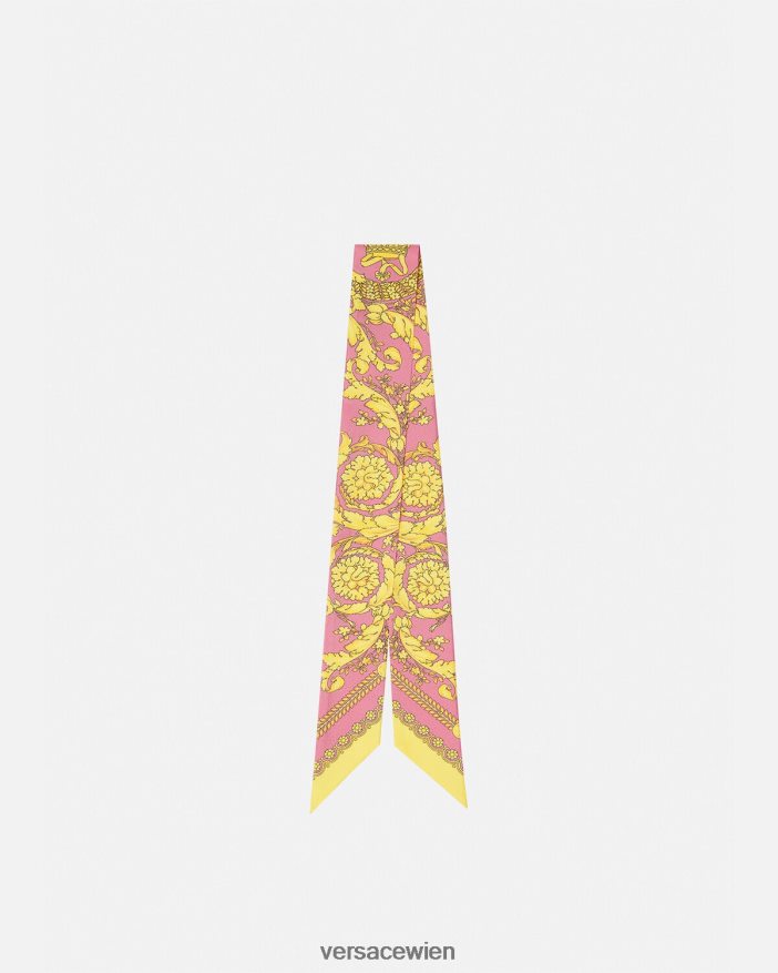 Rosa Schalkrawatte aus Seide im Barocco-Stil Versace Frauen Zubehör 8N4XJD888