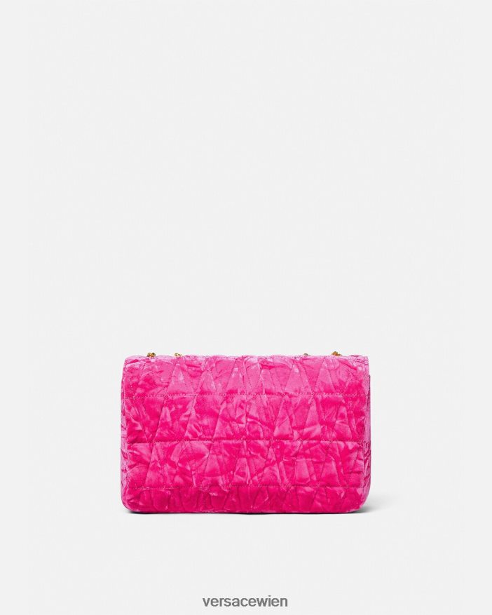Rosa Umhängetasche aus Virtus-Samt Versace Frauen Taschen 8N4XJD376