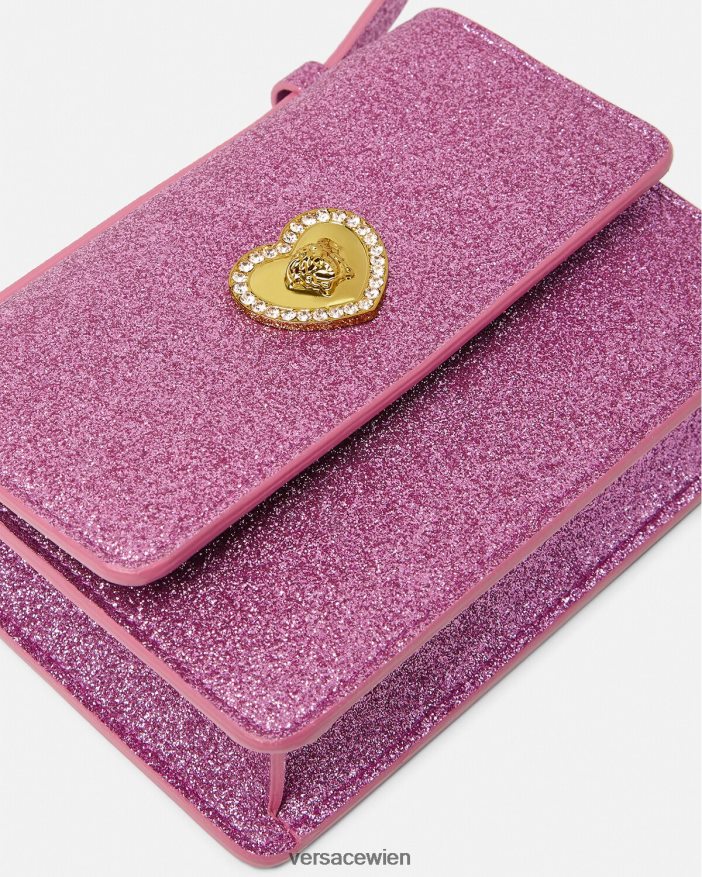 Rosa Umhängetasche mit Medusa-Herz Versace Kinder Taschen 8N4XJD2071