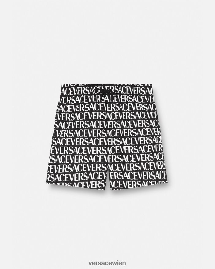 Schwarz  Druck Allover-Boardshorts Versace Männer Unterwäsche und Strandbekleidung 8N4XJD1803