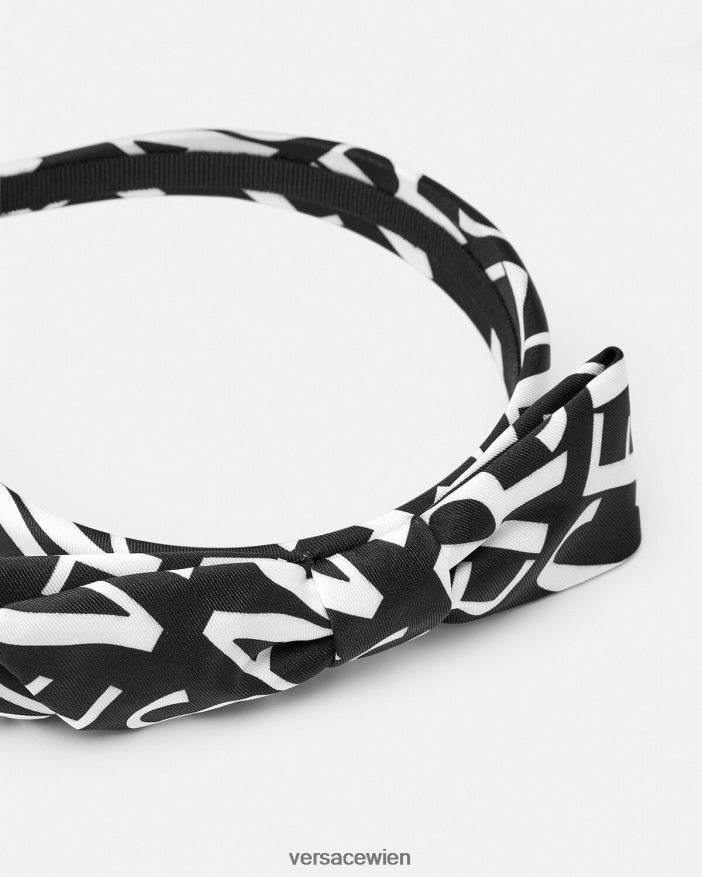 Schwarz  Druck Allover-Haarband Versace Kinder Zubehör 8N4XJD2079
