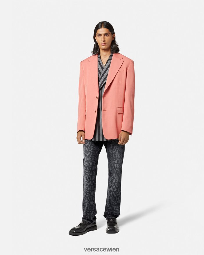 Schwarz  Druck Allover-Jeans Versace Männer Kleidung 8N4XJD1446