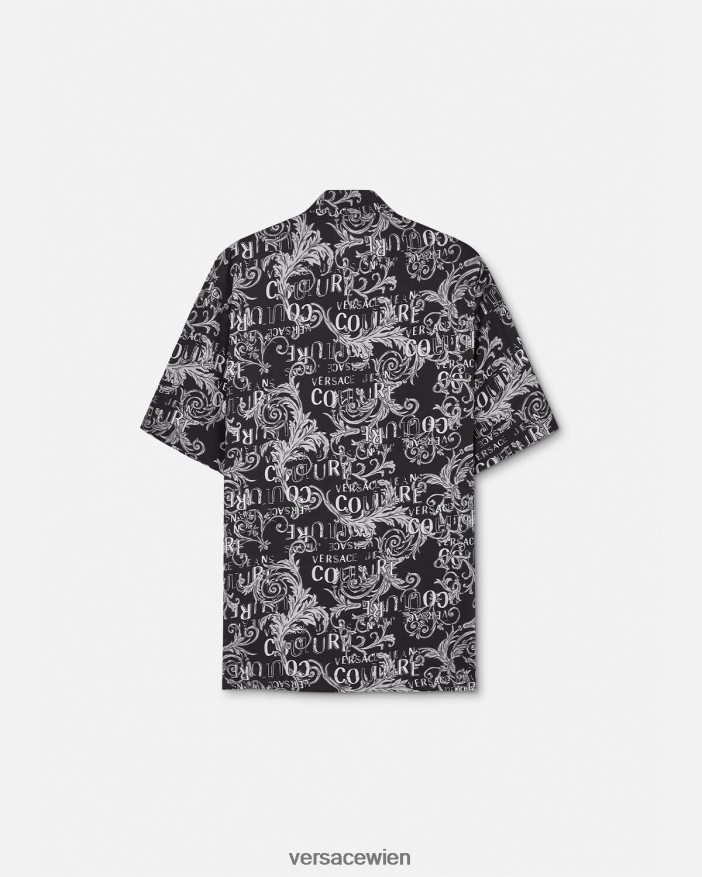 Schwarz  Druck Logo-Couture-Shirt Versace Männer Kleidung 8N4XJD2398