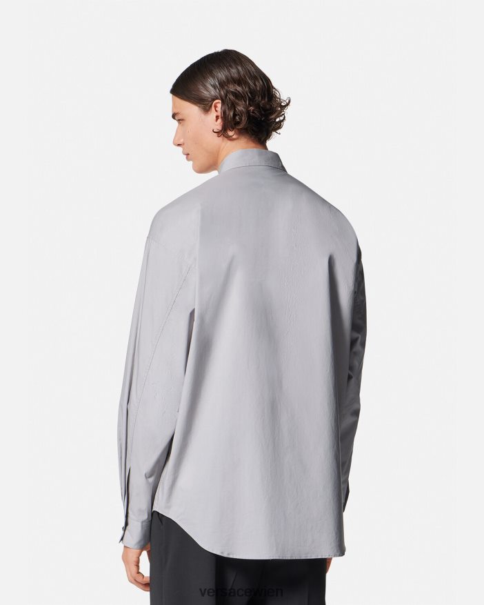 Schwarz  Druck Stücknummer-Logo-Shirt Versace Männer Kleidung 8N4XJD2400