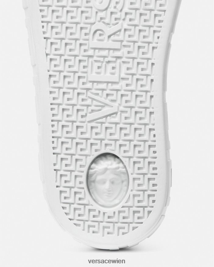 Schwarz Allover-Greca-Sneaker mit Kristallen Versace Frauen Schuh 8N4XJD498