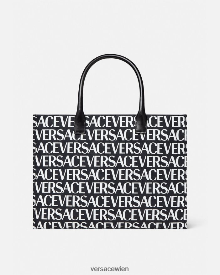 Schwarz Allover-große Einkaufstasche Versace Frauen Taschen 8N4XJD322