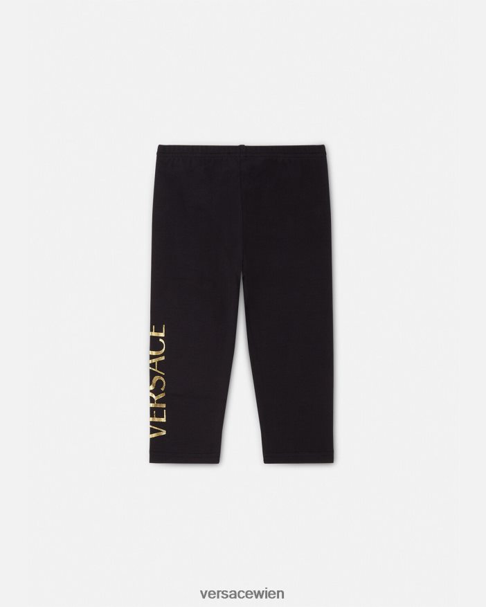 Schwarz Baby-Jogginghose mit Logo Versace Kinder Kleidung 8N4XJD1864