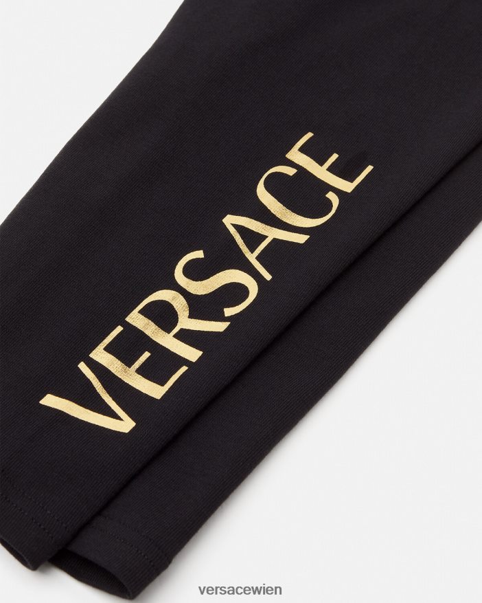 Schwarz Baby-Jogginghose mit Logo Versace Kinder Kleidung 8N4XJD1864