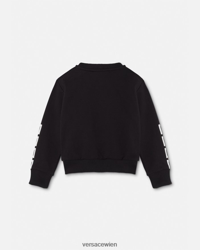 Schwarz Baby-Sweatshirt mit Logo Versace Kinder Kleidung 8N4XJD1905