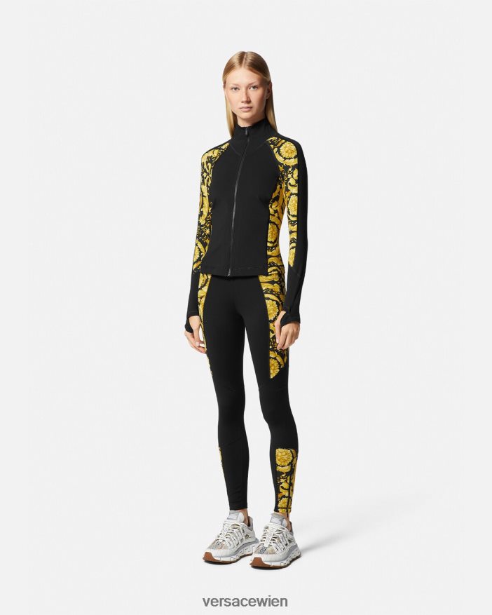 Schwarz Barocco-Fitness-Trainingsjacke Versace Frauen Kleidung 8N4XJD231