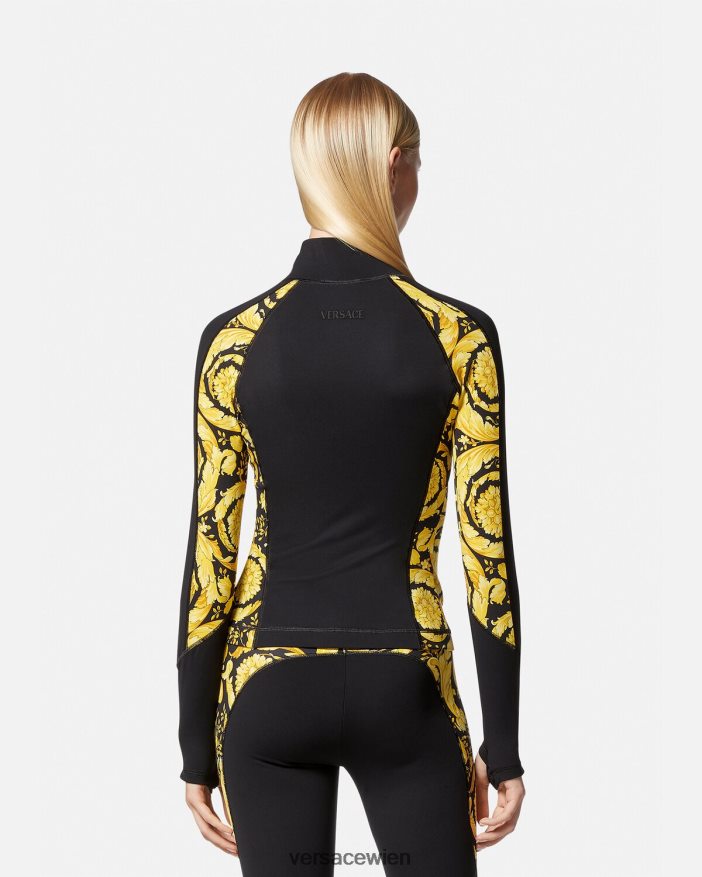 Schwarz Barocco-Fitness-Trainingsjacke Versace Frauen Kleidung 8N4XJD231
