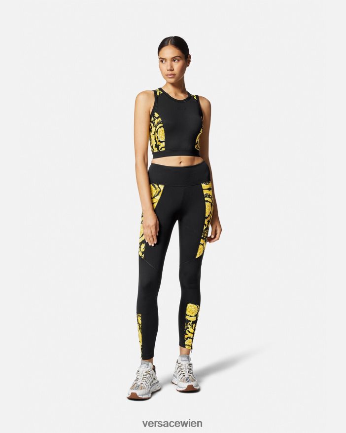 Schwarz Barocco Gym Sport-BH Versace Frauen Kleidung 8N4XJD232