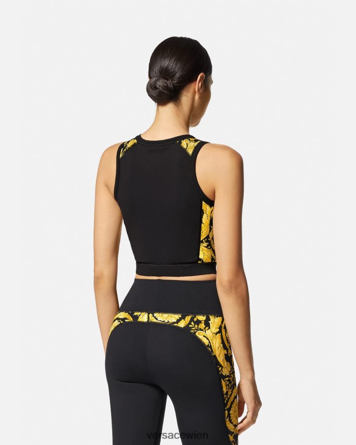 Schwarz Barocco Gym Sport-BH Versace Frauen Kleidung 8N4XJD232