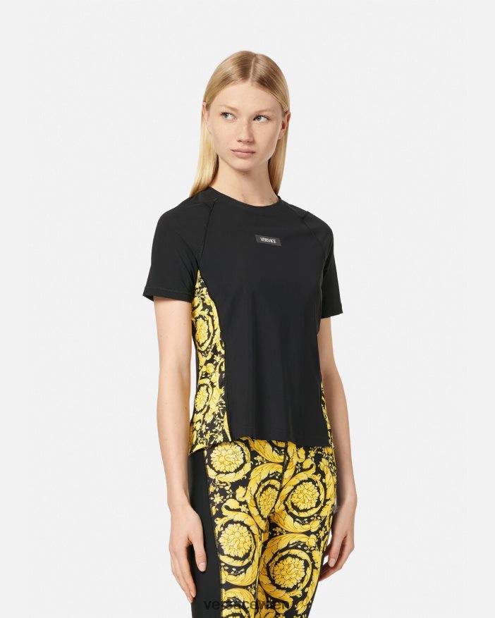 Schwarz Barocco-Turnshirt Versace Frauen Kleidung 8N4XJD242