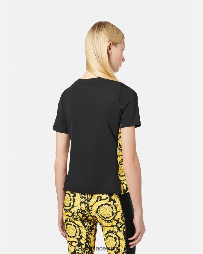 Schwarz Barocco-Turnshirt Versace Frauen Kleidung 8N4XJD242