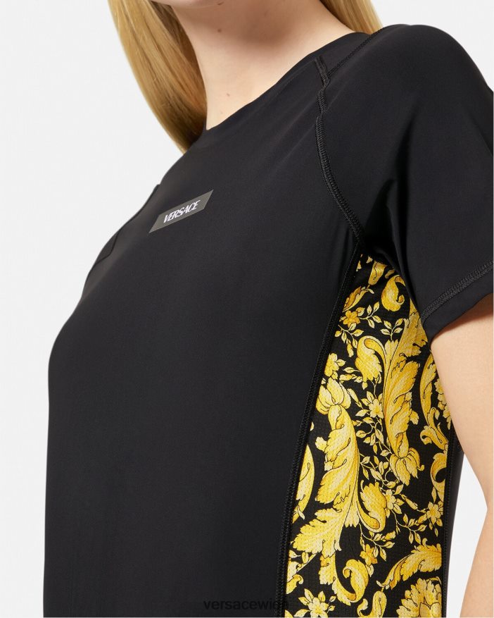 Schwarz Barocco-Turnshirt Versace Frauen Kleidung 8N4XJD242