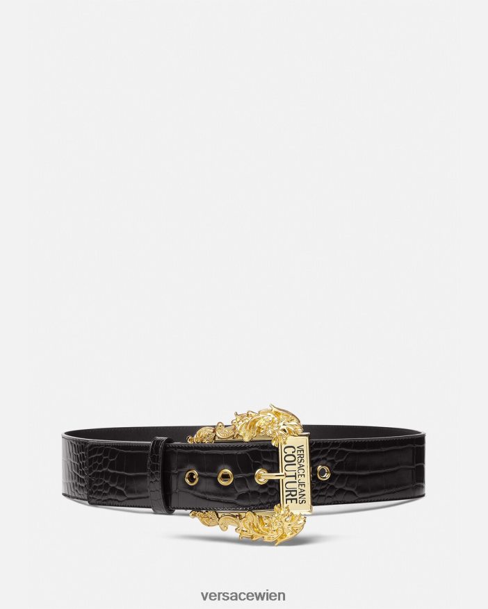 Schwarz Breiter Couture1-Gürtel Versace Frauen Zubehör 8N4XJD2323