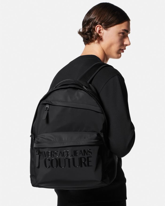 Schwarz Couture-Rucksack mit Logo Versace Männer Zubehör 8N4XJD2490