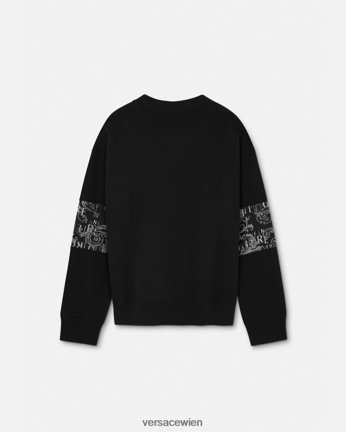 Schwarz Couture-Sweatshirt mit Logo Versace Männer Kleidung 8N4XJD2406