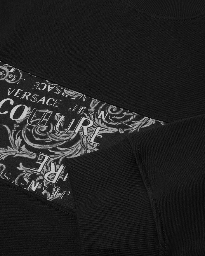 Schwarz Couture-Sweatshirt mit Logo Versace Männer Kleidung 8N4XJD2406
